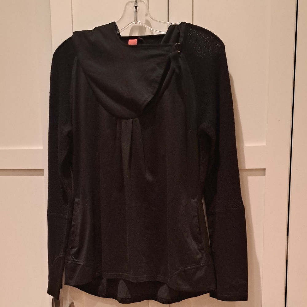 Elegant Black Hooded Sweatshirt for Women